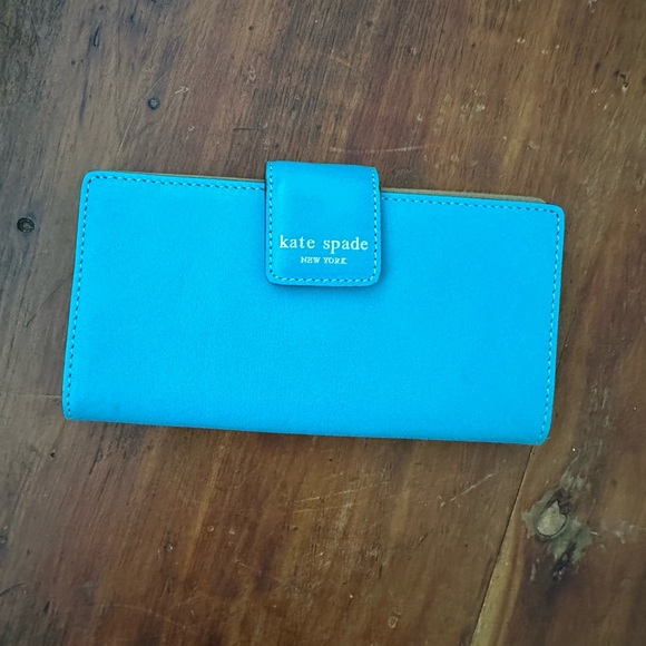 🩵 Aqua Kate Spade Wallet Checkbook +FREE GIFT! - Picture 2 of 7
